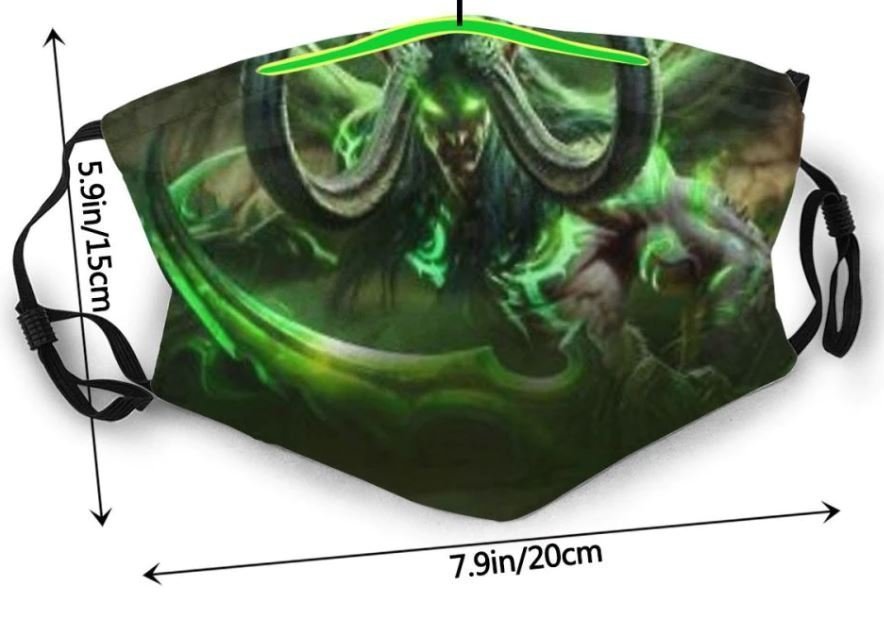 Маска захисна для обличчя World of Warcraft Illidan + 2 вугільні фільтри 
