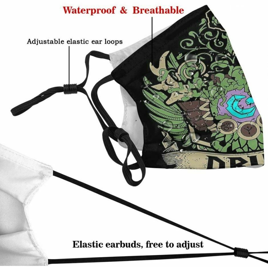 Маска захисна для обличчя World of Warcraft Druid + 2 вугільні фільтри 