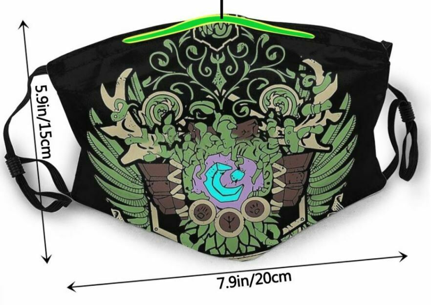 Маска захисна для обличчя World of Warcraft Druid + 2 вугільні фільтри 