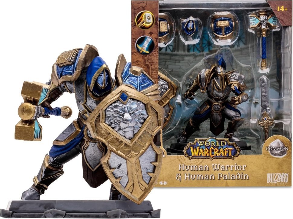Фігурка McFarlane World of Warcraft Human Warrior Paladin Варкрафт Людина Паладін Воїн 