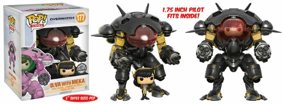 Фігурка Overwatch Funko Pop! Vinyl Carbon Fiber D.Va and MEKA Buddy (Blizzard Exclusive) 