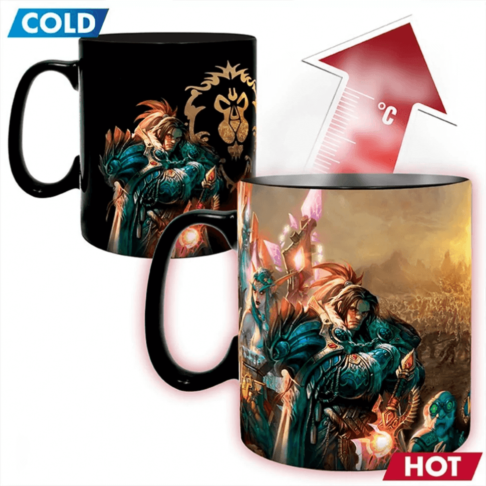 Чашка хамелеон Blizzard World Of Warcraft Azeroth Mug Варкрафт кружка 460 мл (меняет цвет) 