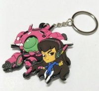 Брелок 3D Овервотч Overwatch Двухсторонний Объемный - D.Va 