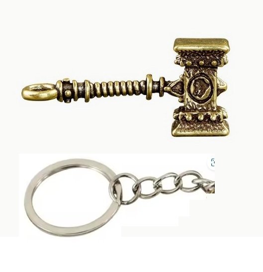 Брелок World of Warcraft Doomhammer Варкрафт латунь 6 см. 