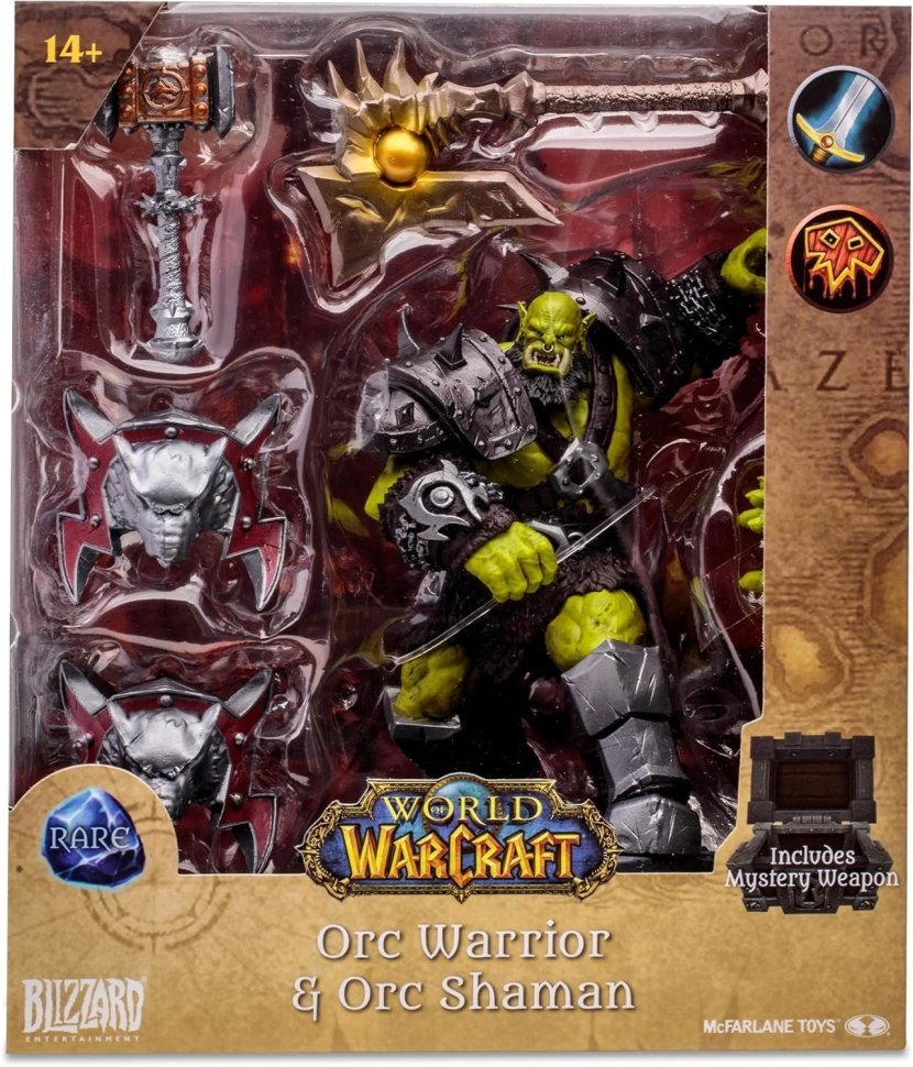 Фигурка McFarlane World of Warcraft Orc Warrior Shaman (Rare) Варкрафт Орк Воин Шаман 