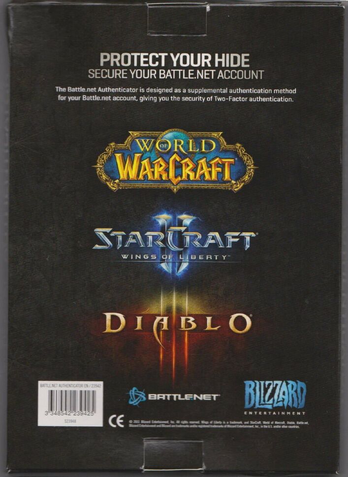 Blizzard Аутентифікатор (Battle.net Authenticator для WoW, Diablo 3, Starcraft 2) 