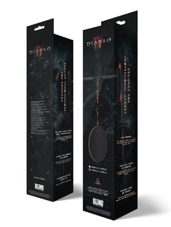 Коврик для мыши игровая поверхность Blizzard DIABLO IV 4 - Skeleton King (Диабло)  XL (90*42 cm) 