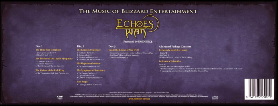 Echoes of War, the Music of Blizzard Entertainment Boxed Set 