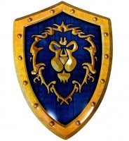 Табличка металева Blizzard World of Warcraft Alliance Shield Варкрафт Альянс 35x25 см 