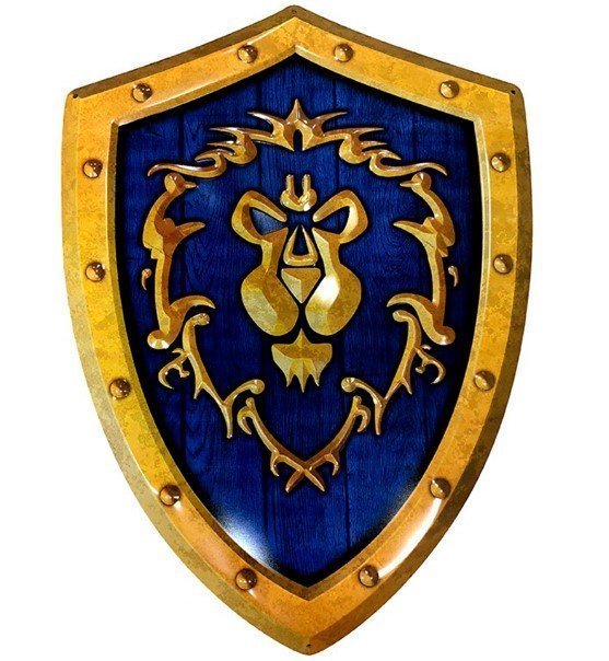 Табличка металева Blizzard World of Warcraft Alliance Shield Варкрафт Альянс 35x25 см 