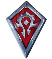 Табличка металлическая Blizzard World of Warcraft Horde Shield Варкрафт Орда 35x25 см  