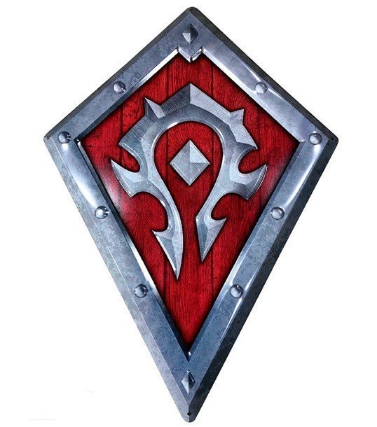 Табличка металлическая Blizzard World of Warcraft Horde Shield Варкрафт Орда 35x25 см  