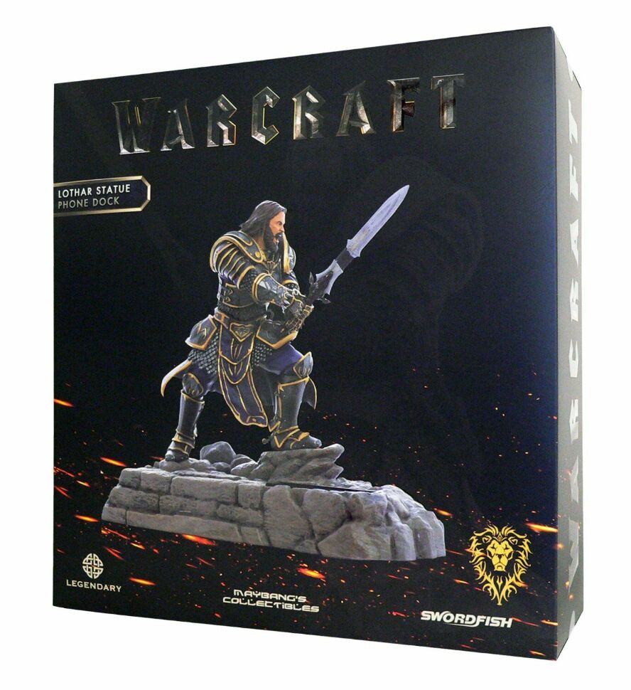Зарядна станція статуетка Warcraft - Lothar Statue Phone Charging Dock 