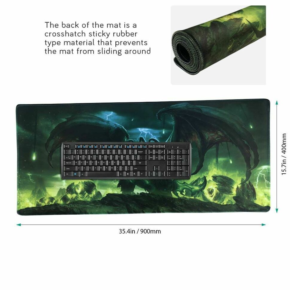 Коврик World of Warcraft Large Gaming Mouse Pad - Illidan (90*40 см) 