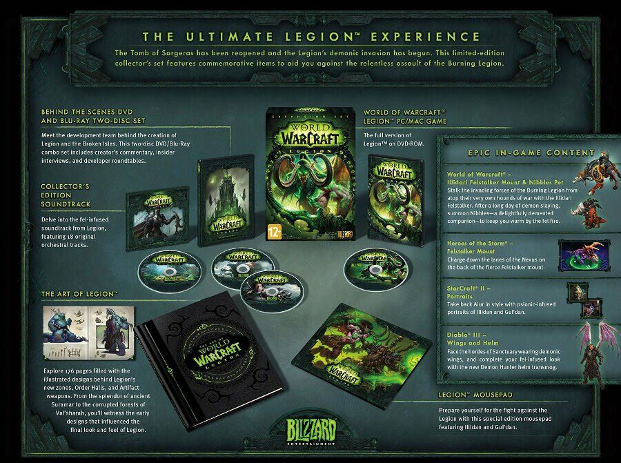 World of Warcraft: Legion Collectors edition Колекційне видання RU /EURO 