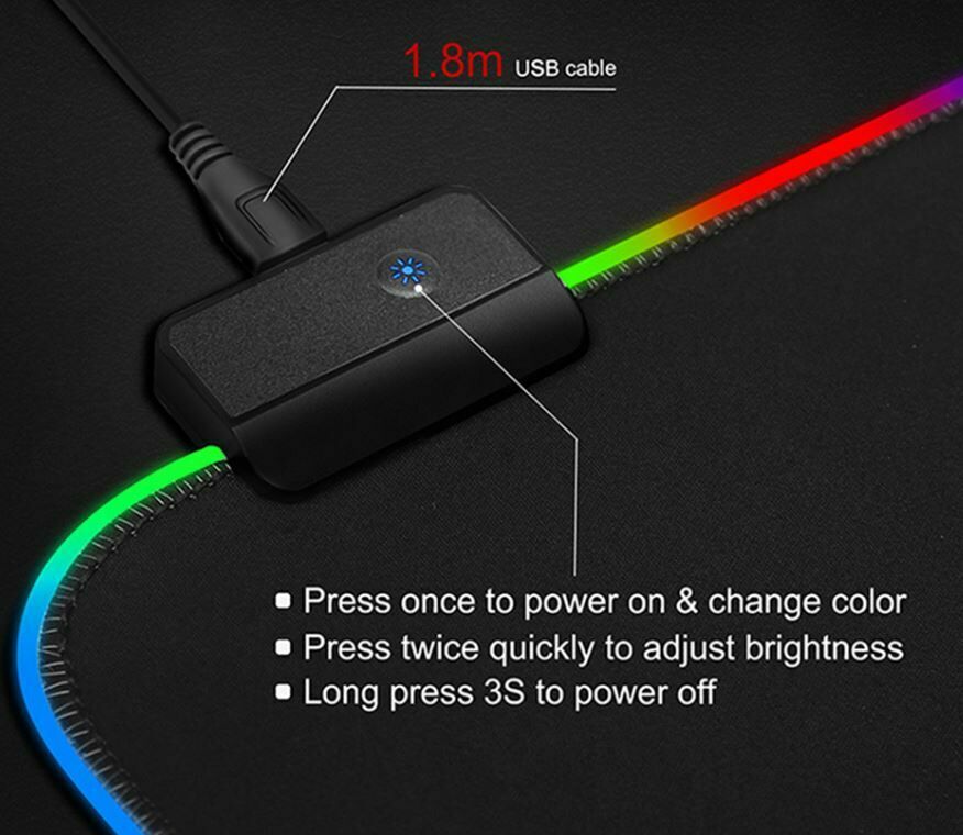 Коврик World of Warcraft Gaming Mouse Pad - Horde Орда (60 *35 см) + Подсветка 