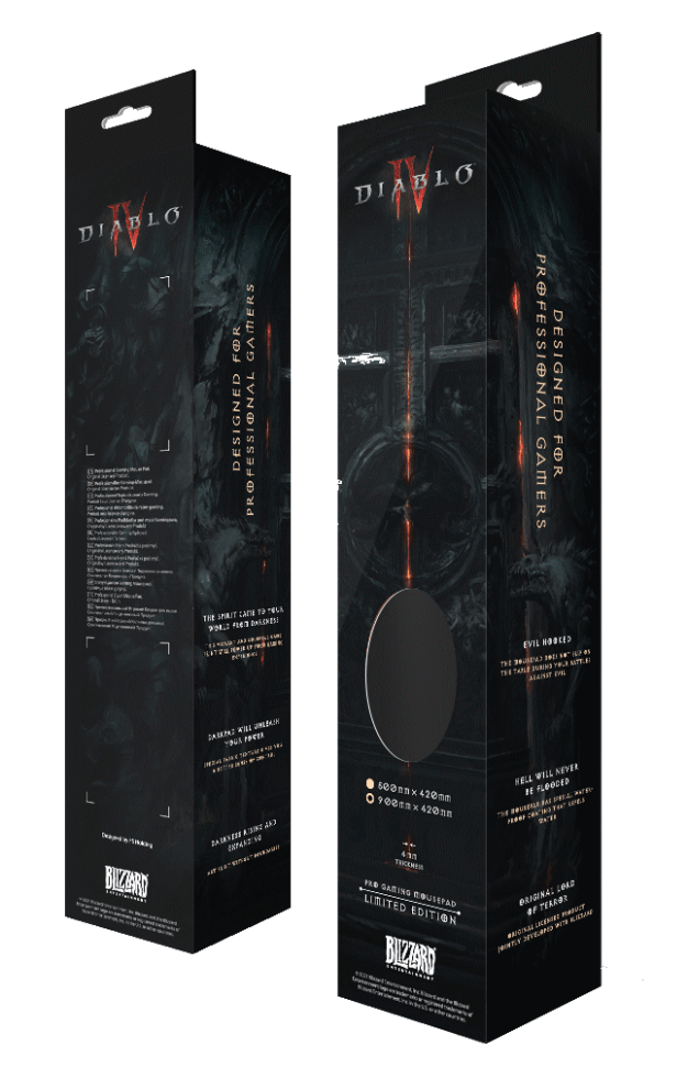 Килимок для миші ігрова поверхня Blizzard DIABLO IV 4 - Inarius and Lilith (Діабло) XL (90*42 cm) 