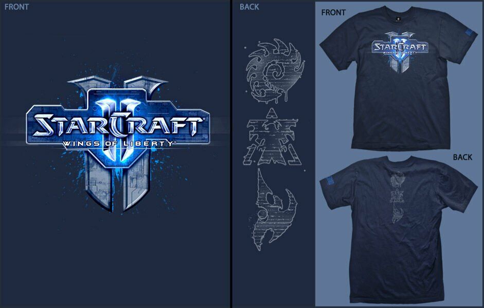 Футболка StarCraft II Faction Logo T-Shirt (мужск., Розмір M) 