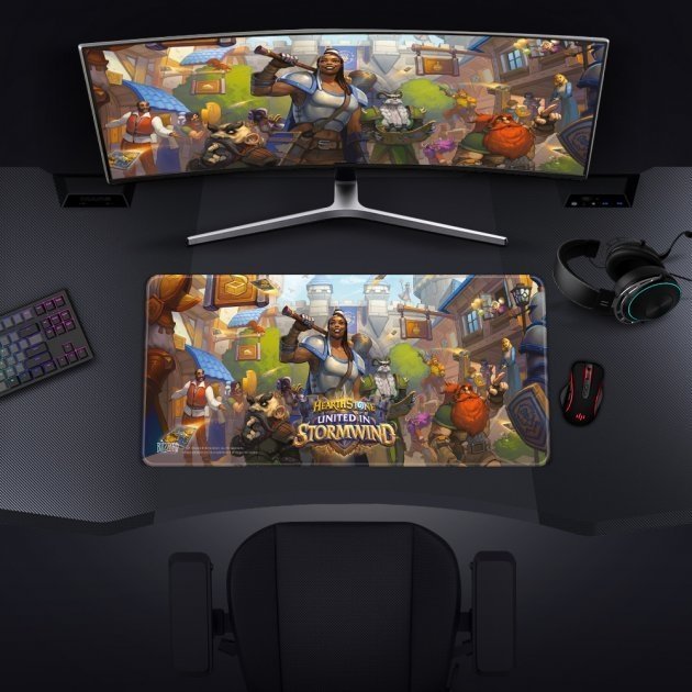 Килимок для миші ігрова поверхня Blizzard Hearthstone United in Stormwind Хартстоун XL (90*42 cm) 