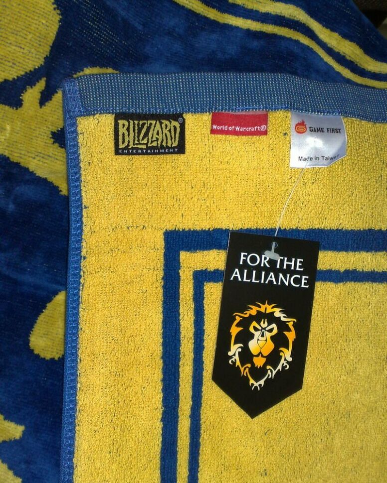 Полотенце со знаком Альянса (Alliance World of Warcraft Towel) 150 x 72 cm 