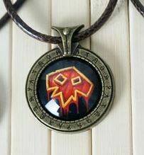 Медальон World of Warcraft  класс шаман Shaman (Металл + стекло) 