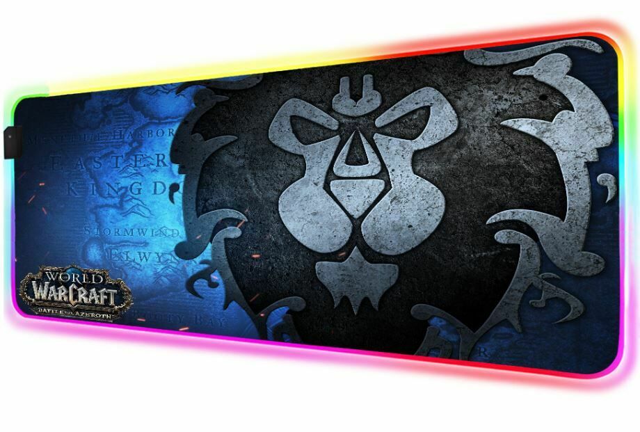 Килимок World of Warcraft Gaming Mouse Pad - Alliance Альянс (60 * 35 см) + підсвічування 