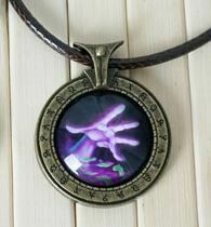Медальйон World of Warcraft клас чорнокнижник Warlock (Метал + скло) 