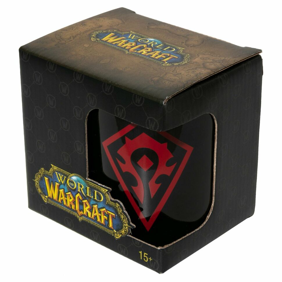Кружка World of Warcraft For the Horde Ceramic Mug Black Чашка 325 ml 