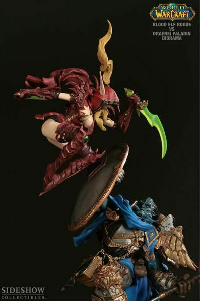 Статуэтка SIDESHOW World of Warcraft  BLOOD ELF ROGUE VS DRAENEI PALADIN  46 см. 