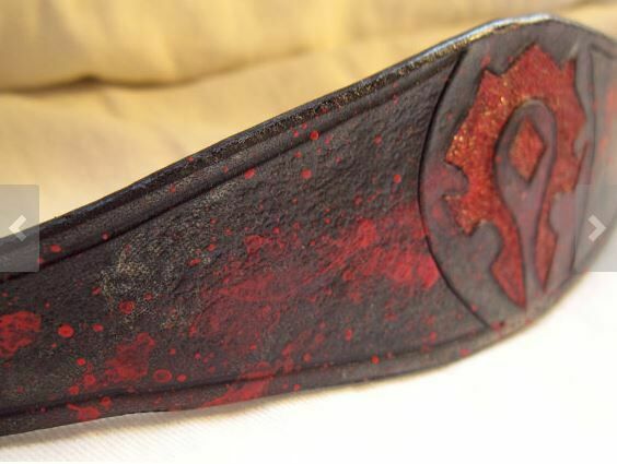 Шкіряний браслет World of Warcraft Horde 