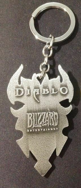Брелок - Diablo III Logo Metal  silver 
