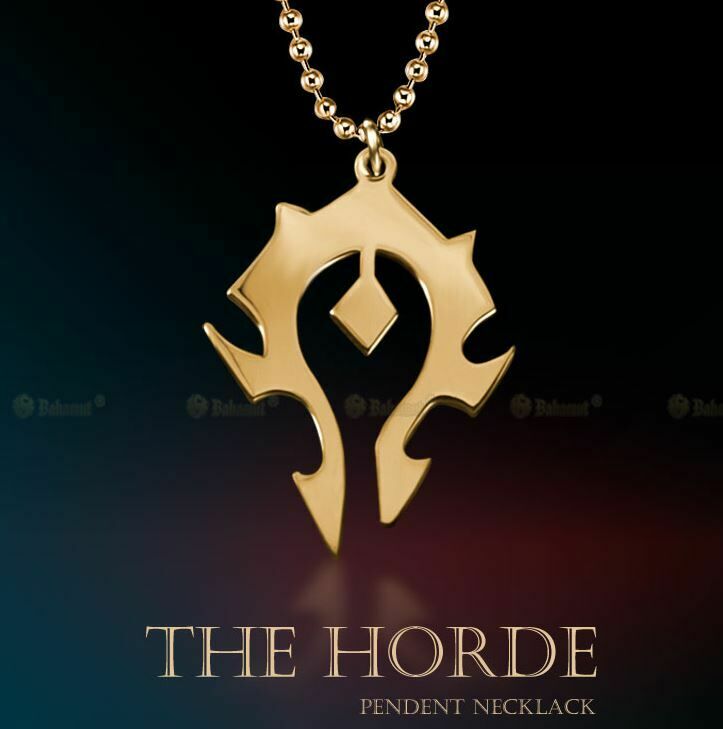 Медальйон World of Warcraft Horde Titanium steel golden 