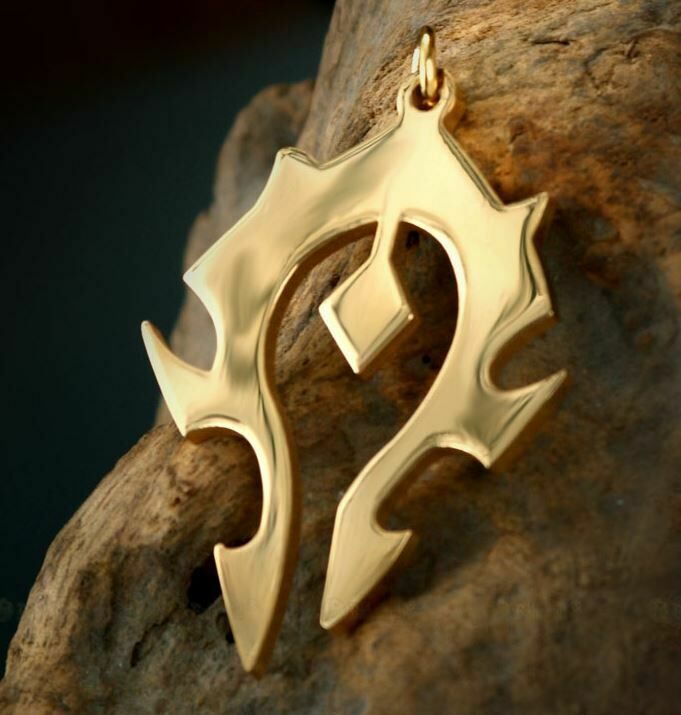 Медальйон World of Warcraft Horde Titanium steel golden 
