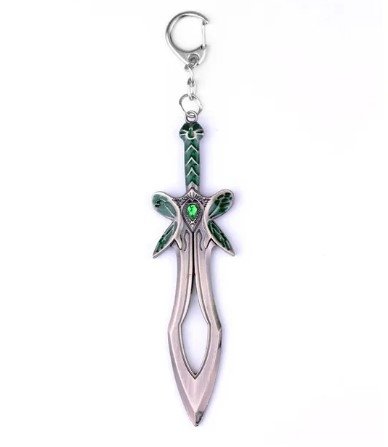 Брелок DOTA 2 Butterfly Sword Дота 2 меч метал колір срібло 6 см. 