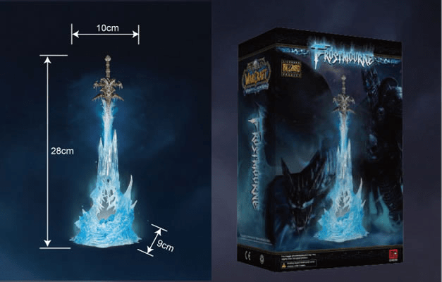 Frostmourne Фростморн World of Warcraft: Wrath of the LICHKING SWORD WITH BLUE LIGHT 