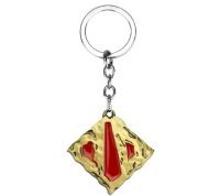 Брелок DOTA 2 Logo метал Дота 2 (колір бронза) 