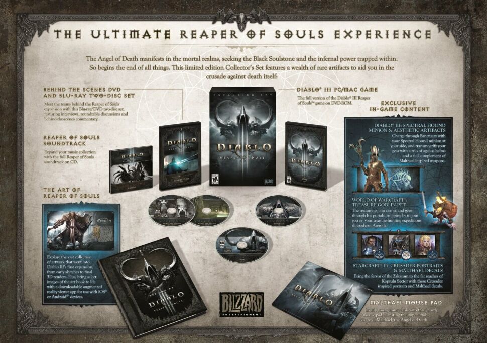 Diablo III: Reaper of Souls EURO Collectors Edition Колекційне видання (коробка + ключ) 