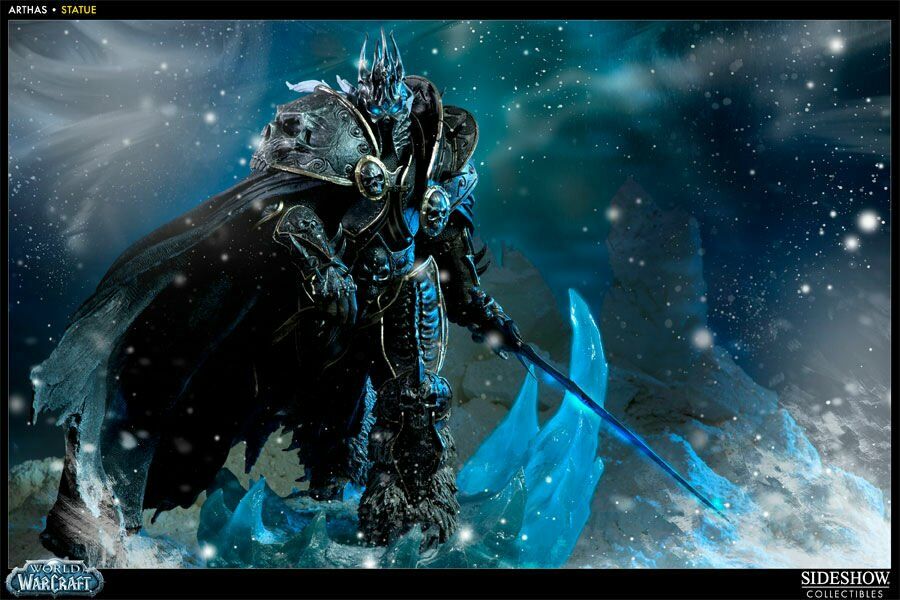 World of Warcraft Arthas Menethil the Lich King Polystone Statue Sideshow 